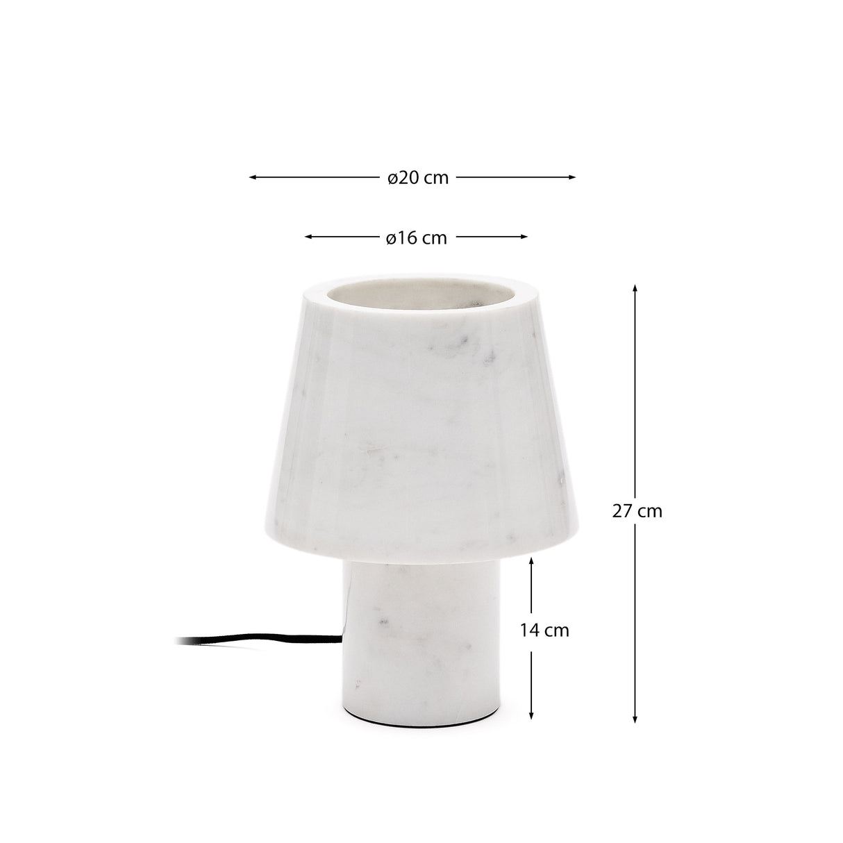 Alaro Tischlampe aus weißem Marmor - ZEN ZONE Furniture