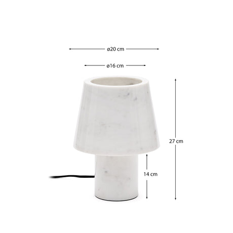 Alaro Tischlampe aus weißem Marmor - ZEN ZONE Furniture