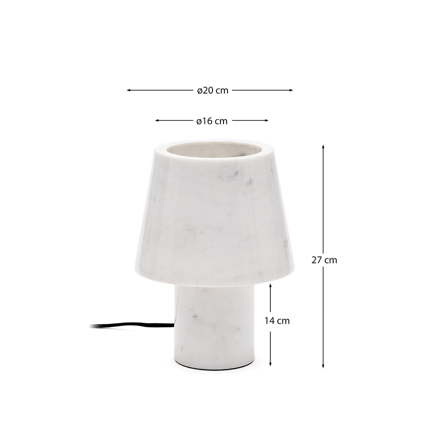 Alaro Tischlampe aus weißem Marmor - ZEN ZONE Furniture