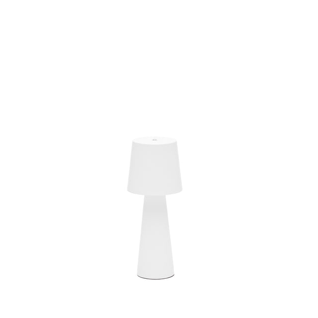 Arenys Outdoor Tischlampe klein aus Metall mit weißem Lackfinish - ZEN ZONE Furniture
