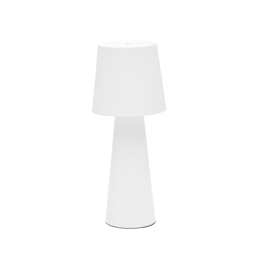 Arenys Outdoor Tischlampe groß aus Metall mit weißem Lackfinish - ZEN ZONE Furniture