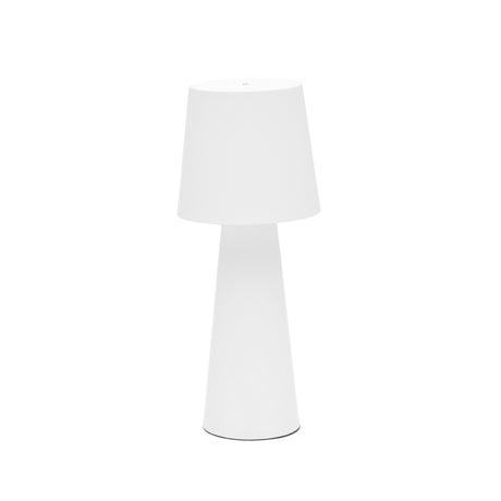 Arenys Outdoor Tischlampe groß aus Metall mit weißem Lackfinish - ZEN ZONE Furniture
