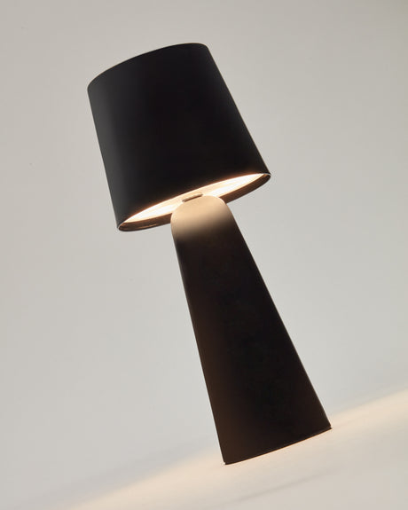 Arenys Outdoor Tischlampe klein aus Metall mit schwarzem Lackfinish - ZEN ZONE Furniture