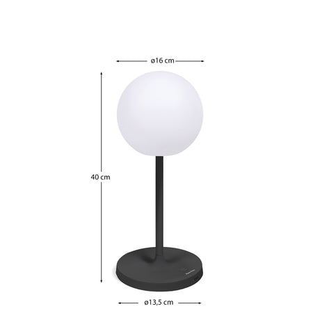Outdoor Tischlampe Dinesh Aluminium in Schwarz 40 cm - ZEN ZONE Furniture