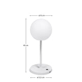 Outdoor Tischlampe Dinesh Aluminium in Grau 40 cm - ZEN ZONE Furniture