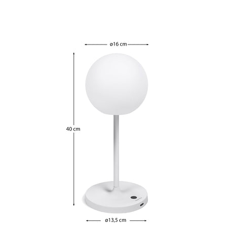 Outdoor Tischlampe Dinesh Aluminium in Grau 40 cm - ZEN ZONE Furniture
