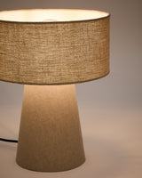 Algaida Tischlampe aus grauem Stoff - ZEN ZONE Furniture