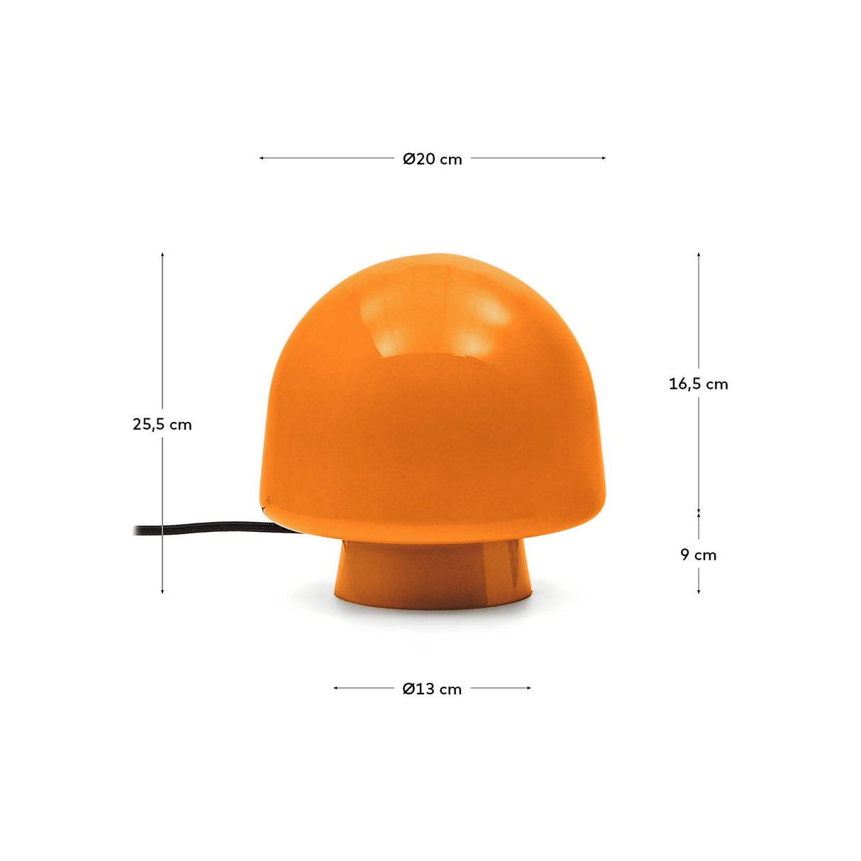 Tischleuchte Reig aus orangefarbenem Glas - ZEN ZONE Furniture