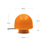 Tischleuchte Reig aus orangefarbenem Glas - ZEN ZONE Furniture