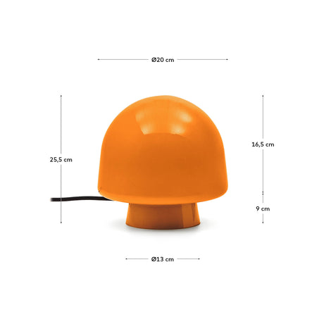 Tischleuchte Reig aus orangefarbenem Glas - ZEN ZONE Furniture