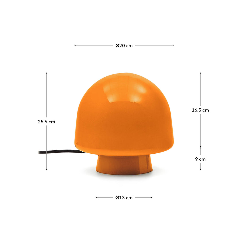 Tischleuchte Reig aus orangefarbenem Glas - ZEN ZONE Furniture
