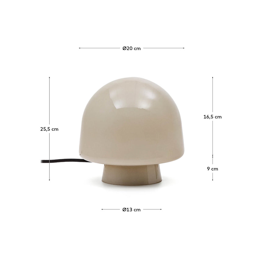 Tischleuchte Reig aus grauem Glas - ZEN ZONE Furniture