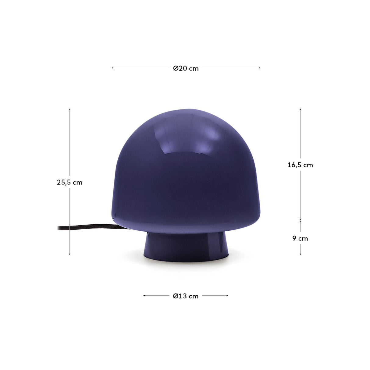Tischleuchte Reig aus blauem Glas - ZEN ZONE Furniture