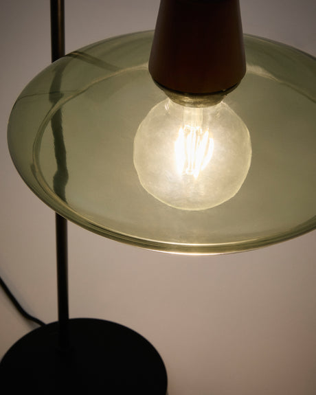 Tischleuchte Silex mit Sockel aus Metall und grünem Glas - ZEN ZONE Furniture