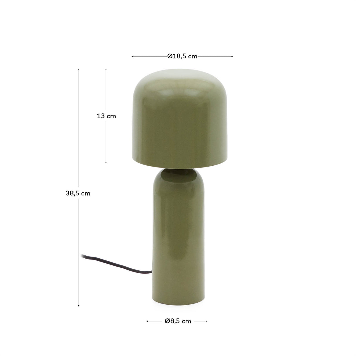 Tischleuchte Monze aus grün lackiertem Metall - ZEN ZONE Furniture