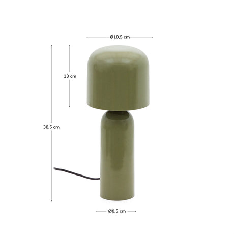 Tischleuchte Monze aus grün lackiertem Metall - ZEN ZONE Furniture