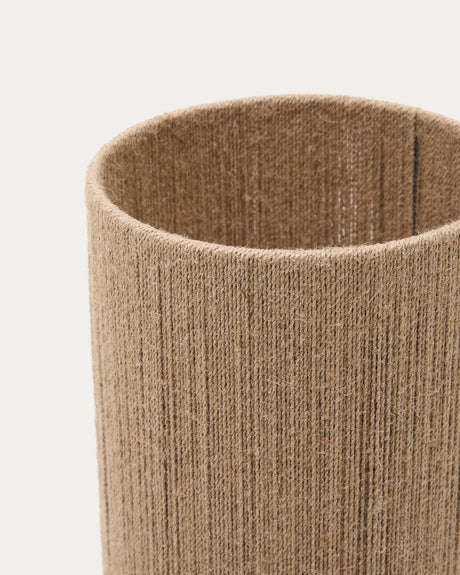 Tischleuchte Kor aus Akazienholz mit dunklem Finish und Jute - ZEN ZONE Furniture
