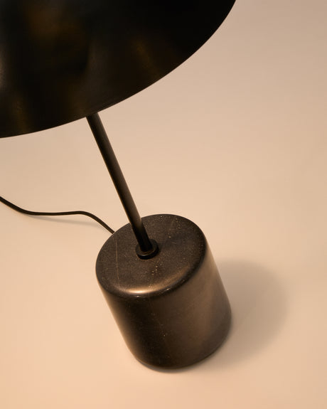 Tischleuchte Sayra aus schwarzem Marmor und Metall mit schwarzem Finish - ZEN ZONE Furniture