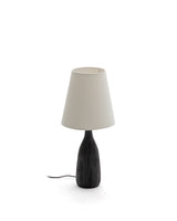 Tischleuchte Luvia aus Holz mit schwarz lackiertem Finish. - ZEN ZONE Furniture