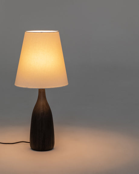 Tischleuchte Luvia aus Holz mit schwarz lackiertem Finish. - ZEN ZONE Furniture