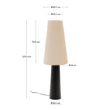 Stehlampe Senni aus Metall mit schwarzem Finish - ZEN ZONE Furniture