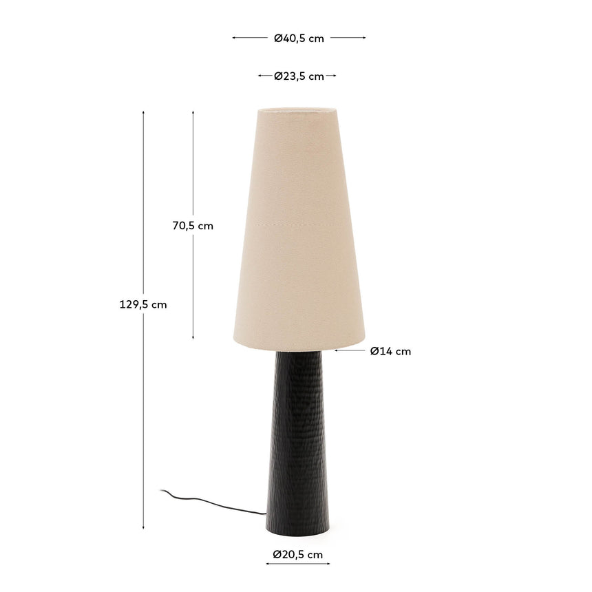 Stehlampe Senni aus Metall mit schwarzem Finish - ZEN ZONE Furniture