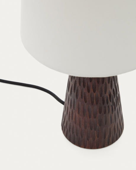 Tischleuchte Amire aus Holz mit dunklem Finish - ZEN ZONE Furniture