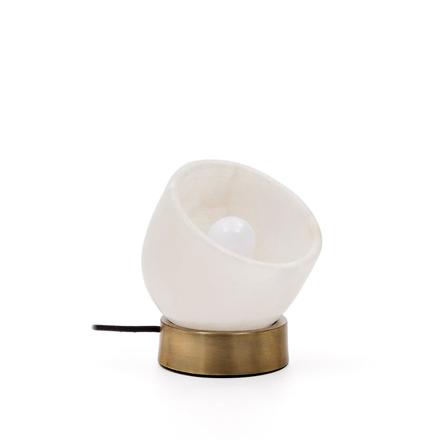 Tischleuchte Shenli aus Alabaster und Metall mit Messing-Finish. - ZEN ZONE Furniture