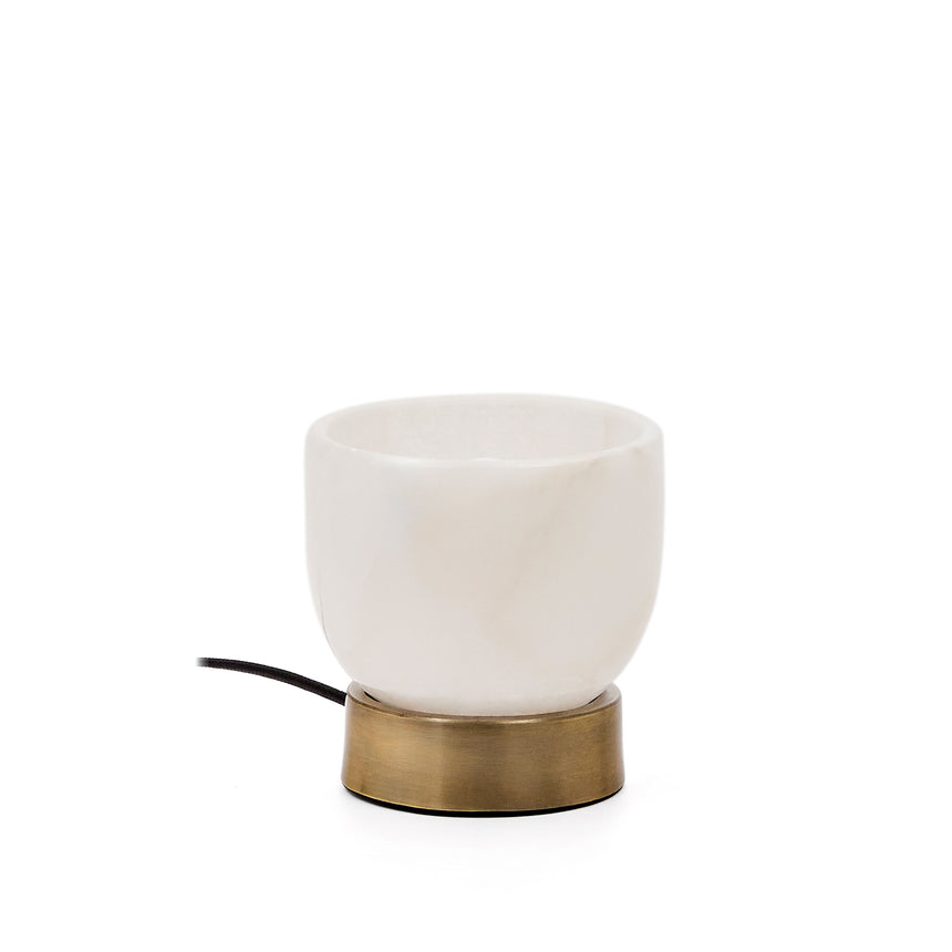 Tischleuchte Shenli aus Alabaster und Metall mit Messing-Finish. - ZEN ZONE Furniture