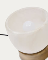Tischleuchte Shenli aus Alabaster und Metall mit Messing-Finish. - ZEN ZONE Furniture