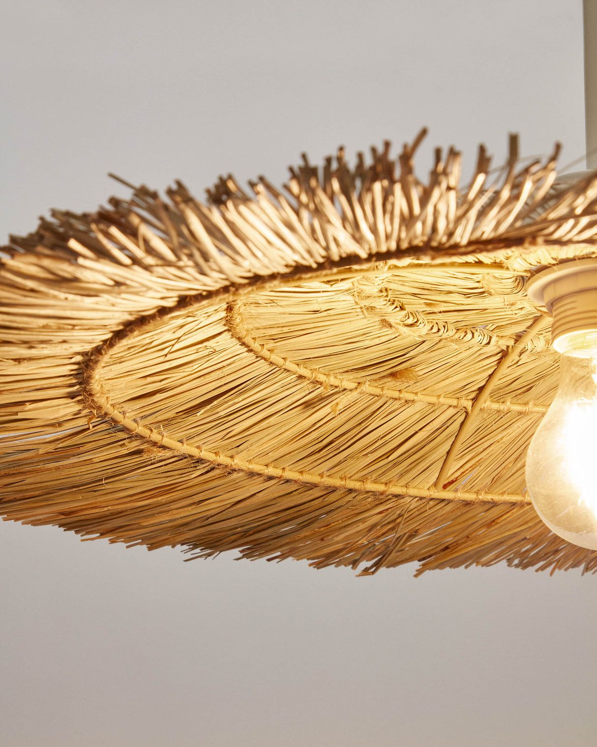 Gualta Lampenschirm für Pendelleuchte aus Naturfasern mit natürlichem Finish Ø 60 cm - ZEN ZONE Furniture