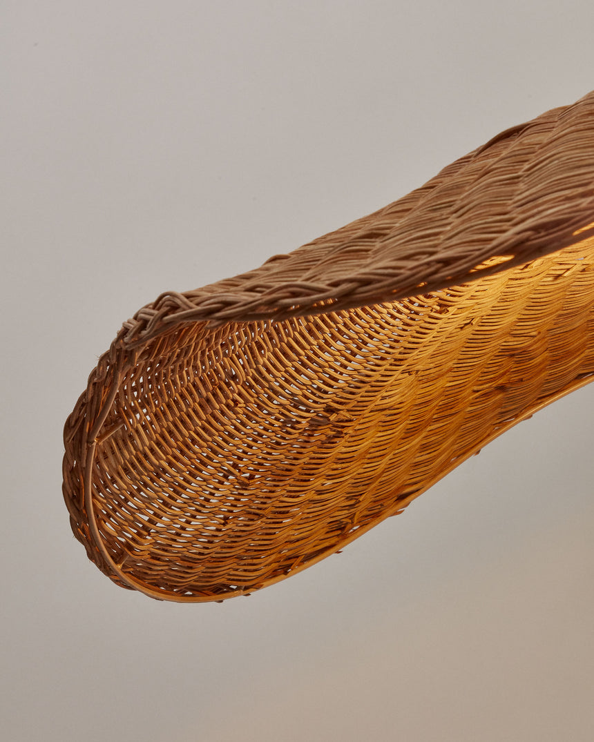 Bisbal Lampenschirm für Pendelleuchte aus Rattan mit natürlichem Finish Ø 80 cm - ZEN ZONE Furniture