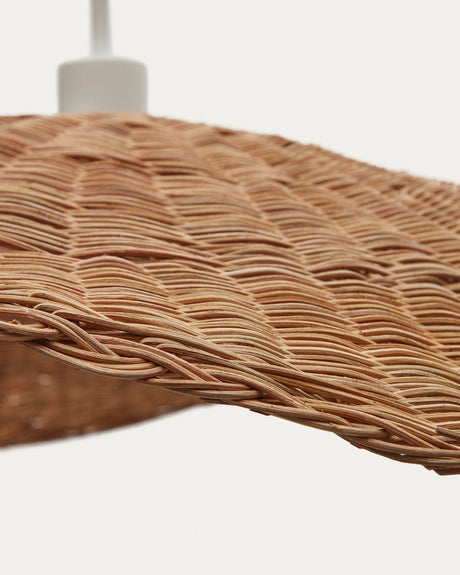 Bisbal Lampenschirm für Pendelleuchte aus Rattan mit natürlichem Finish Ø 80 cm - ZEN ZONE Furniture
