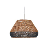 Daro Lampenschirm für Pendelleuchte aus Rattan mit natürlichem und blauem Finish Ø 45 cm - ZEN ZONE Furniture
