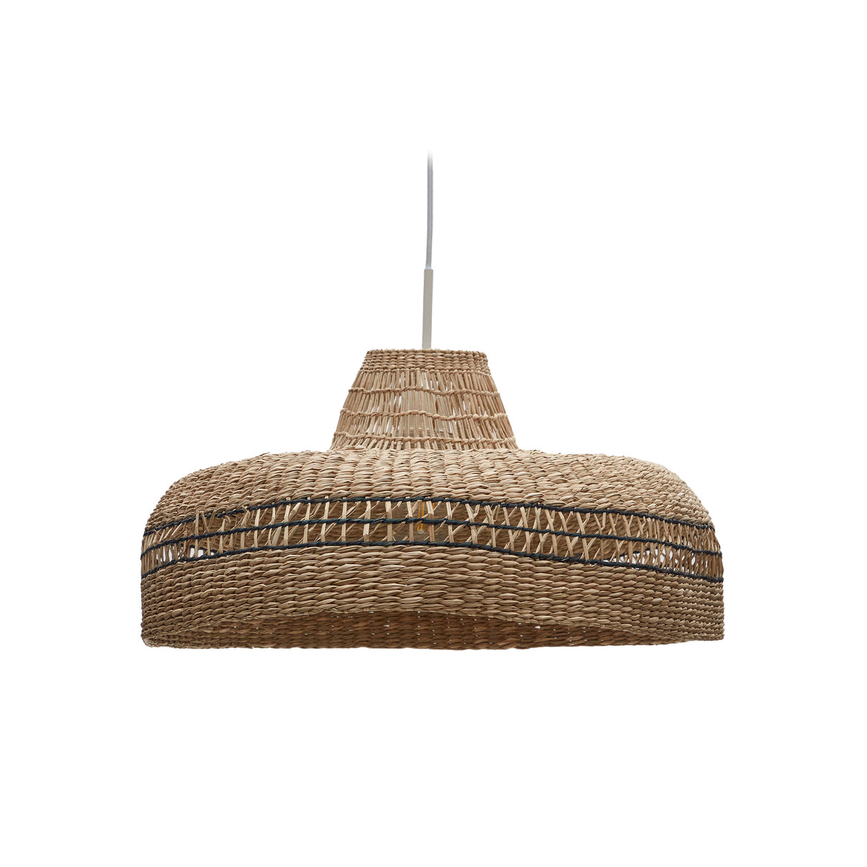 Rupia Lampenschirm für Pendelleuchte mit natürlichem und schwarzem Finish Ø 55 cm - ZEN ZONE Furniture