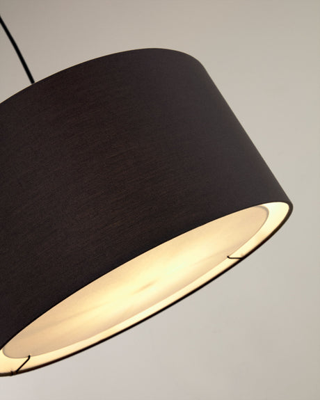 Lampenschirm für Deckenleuchte Santana in Schwarz mit Diffusor in Weiß Ø 50 cm - ZEN ZONE Furniture