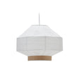 Lampenschirm für Deckenleuchte Hila aus weißem Papier und Naturholzfurnier Ø 30 cm - ZEN ZONE Furniture