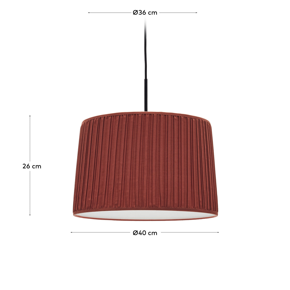Lampenschirm für Deckenleuchte Guash in Terrakotta Ø 40 cm - ZEN ZONE Furniture