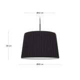 Lampenschirm für Deckenleuchte Guash in Schwarz Ø 50 cm - ZEN ZONE Furniture