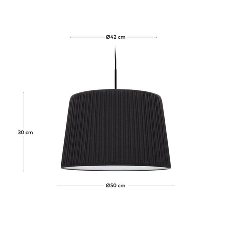 Lampenschirm für Deckenleuchte Guash in Schwarz Ø 50 cm - ZEN ZONE Furniture