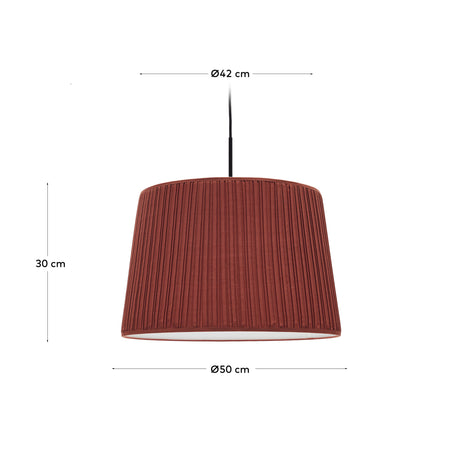 Lampenschirm für Deckenleuchte Guash in Terrakotta Ø 50 cm - ZEN ZONE Furniture