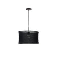 Mariela Schirm für Deckenlampe aus Leinen mit schwarzem Finish Ø 50 x 30 cm - ZEN ZONE Furniture