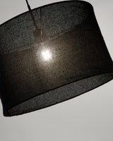 Mariela Schirm für Deckenlampe aus Leinen mit schwarzem Finish Ø 50 x 30 cm - ZEN ZONE Furniture