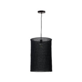 Mariela  Schirm für Deckenlampe aus Leinen mit schwarzem Finish Ø 40 x 60 cm - ZEN ZONE Furniture