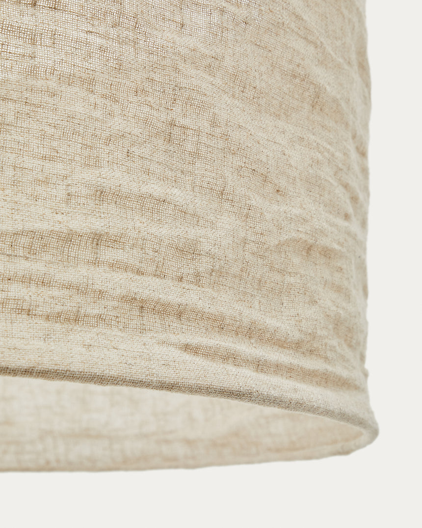 Mariela Schirm für Deckenlampe aus Leinen mit beigem Finish Ø 40 x 60 cm - ZEN ZONE Furniture