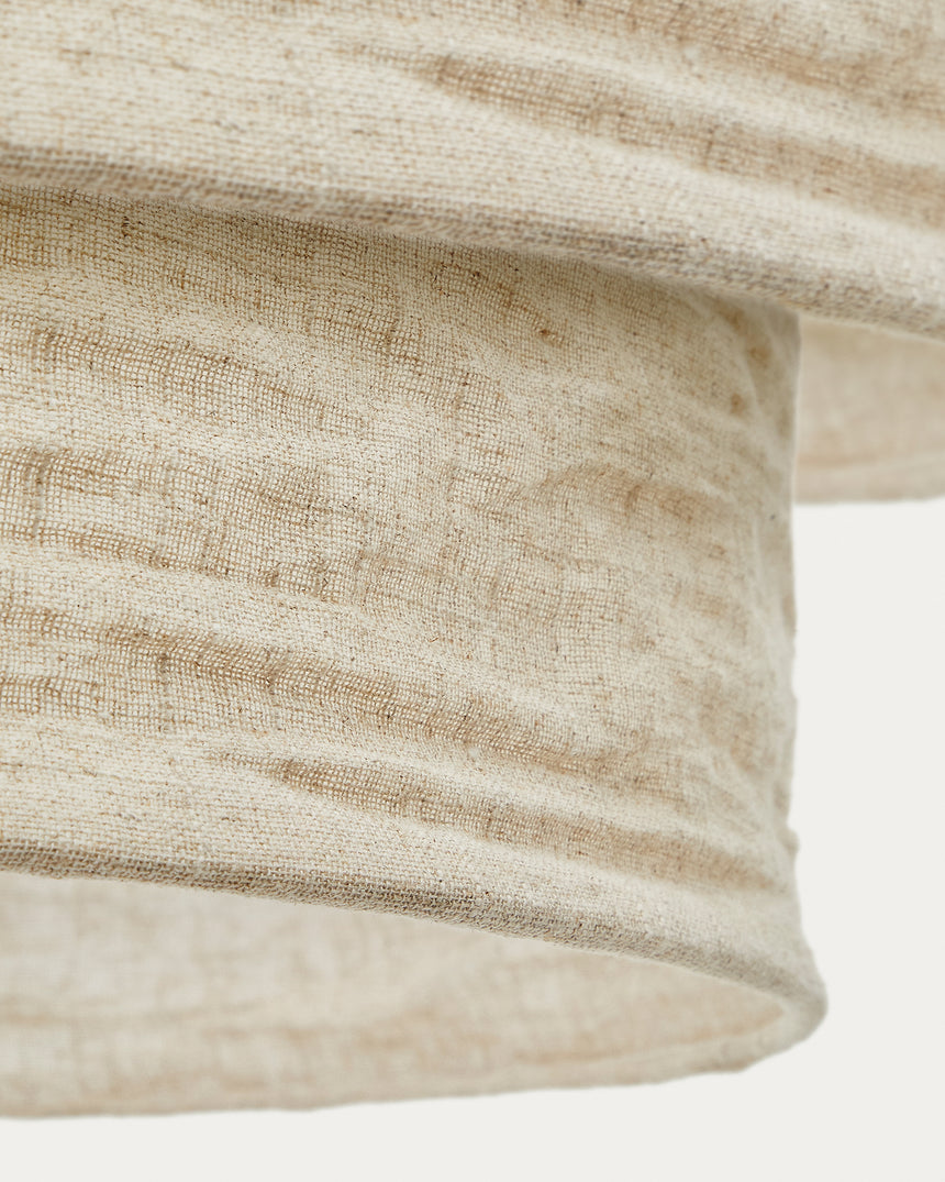 Mariela Schirm für Deckenlampe aus Leinen mit beigem Finish Ø 40 x 34 cm - ZEN ZONE Furniture