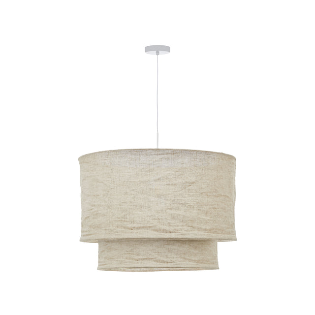 Mariela Schirm für Deckenlampe aus Leinen mit beigem Finish Ø 60 x 40 cm - ZEN ZONE Furniture