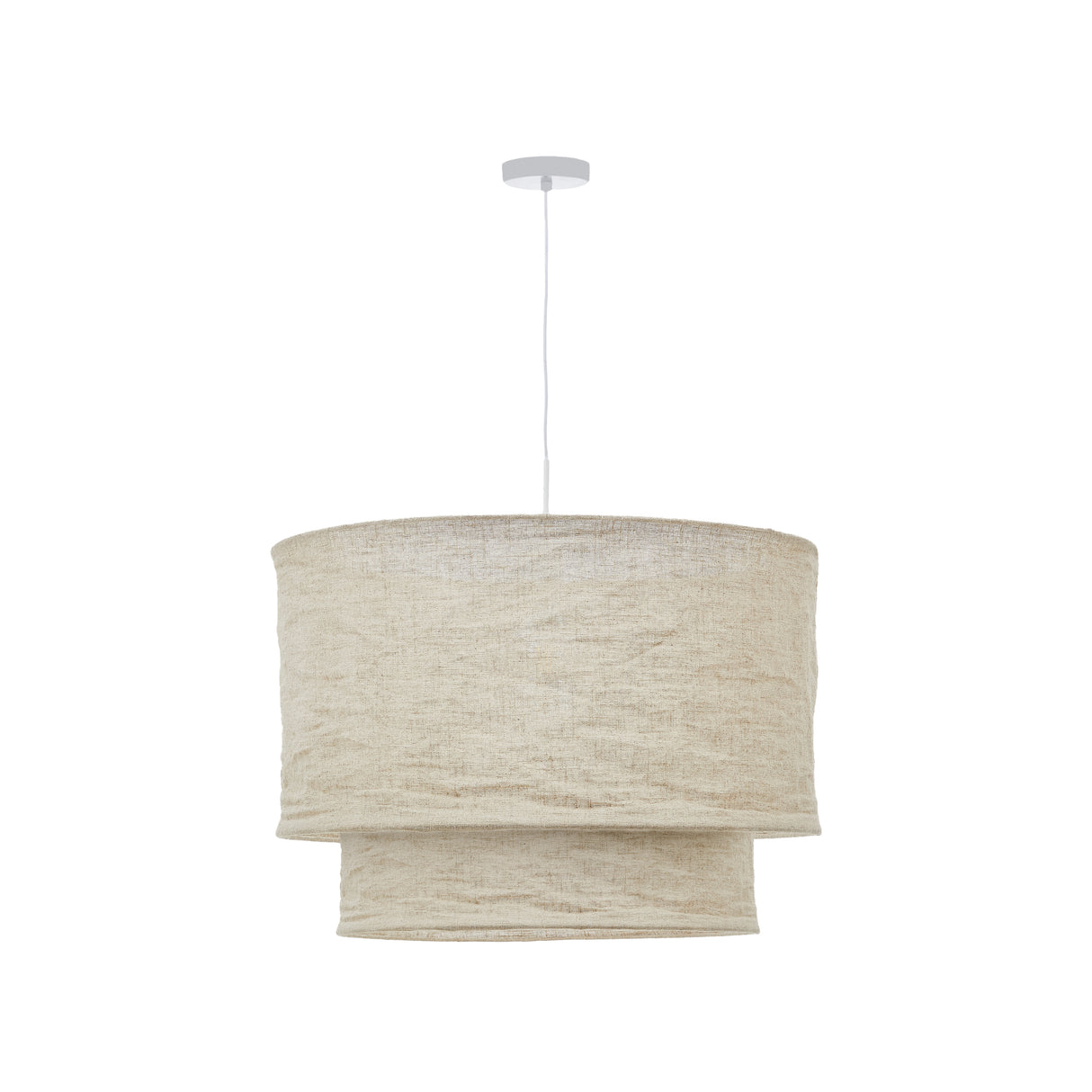 Mariela Schirm für Deckenlampe aus Leinen mit beigem Finish Ø 60 x 40 cm - ZEN ZONE Furniture