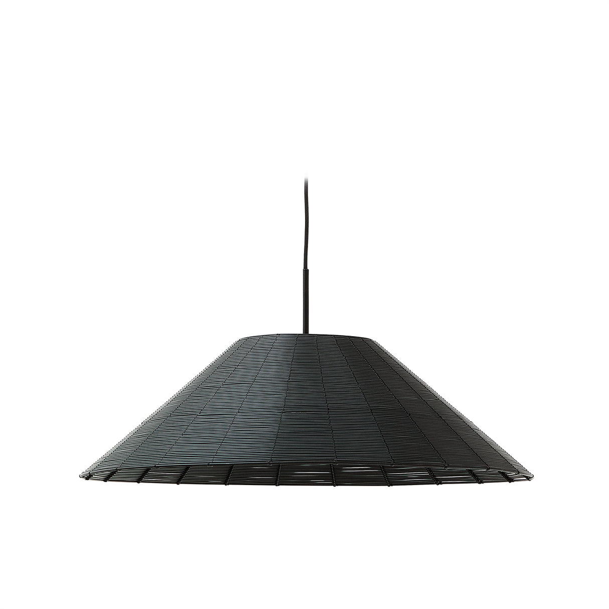 Saranella Schirm für Deckenlampe aus synthetischem Rattan schwarz Ø 70 cm - ZEN ZONE Furniture