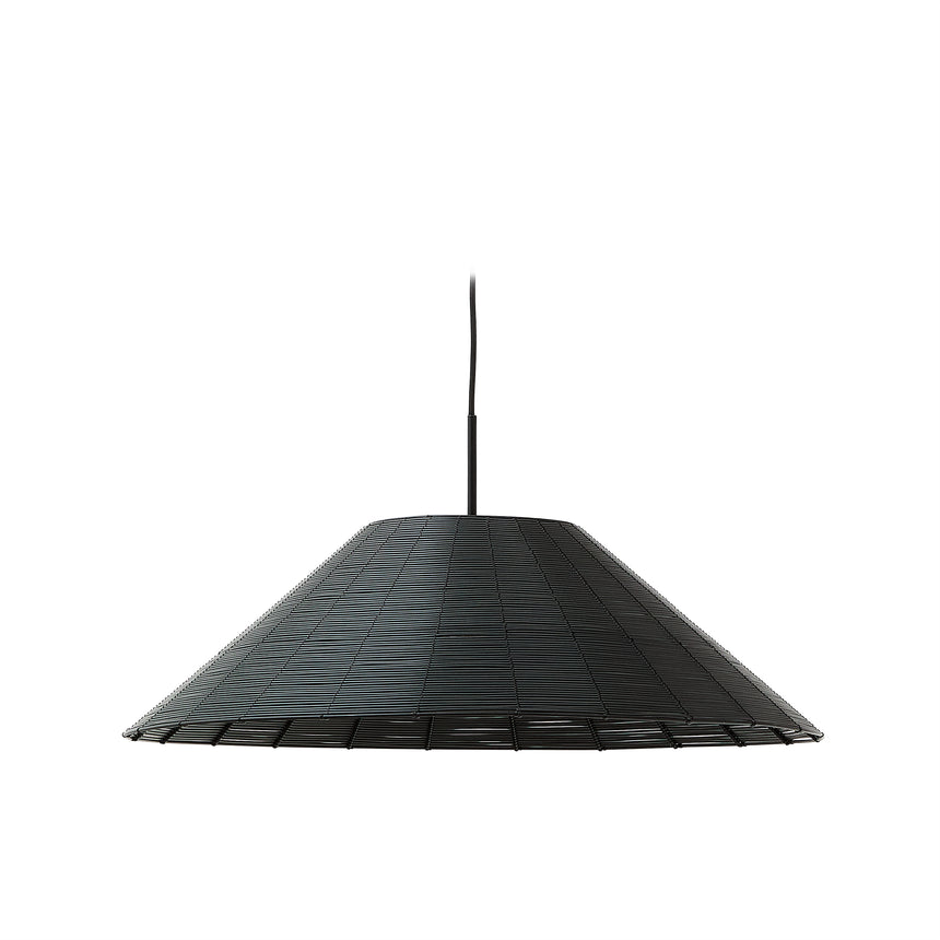 Saranella Schirm für Deckenlampe aus synthetischem Rattan schwarz Ø 70 cm - ZEN ZONE Furniture